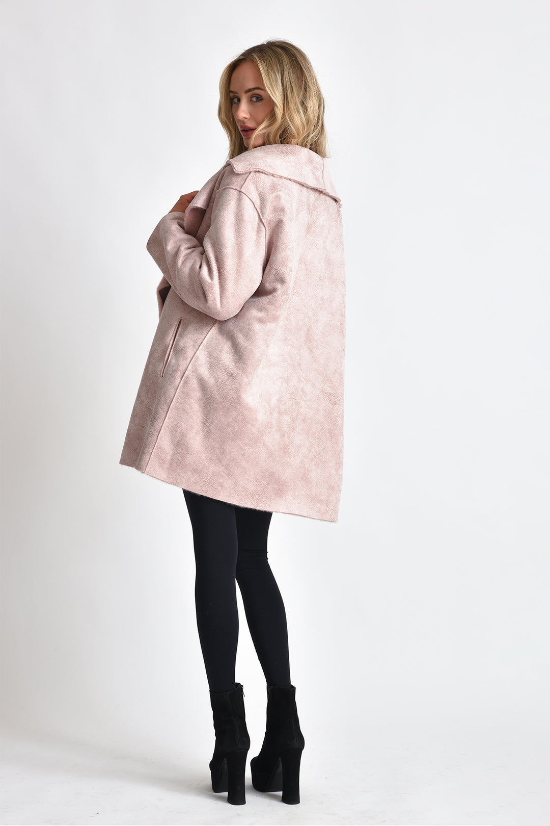 pink faux fur reversible jacket